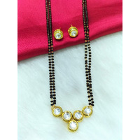 Prizetaa Brass Gold-plated Black Jewellery Set (Pack of 3)