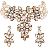 Prizetaa Alloy White Jewellery Set (Pack of 1)