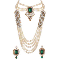 Prizetaa Alloy Green Jewellery Set (Pack of 1)