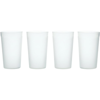 Frost Tumbler Set of 4 Multi-Use 350ml Clear Tumblers | Microwave & Dishwasher Safe