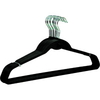 Clothes Hanger Space-Saving Organizers | Stainless Steel & Anti-Rust Hooks 10-Pack Black