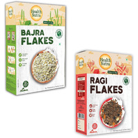 Health Sutra Combo | Ragi & Bajra Flakes 500g Each | Gluten Free Diet Breakfast Cereal