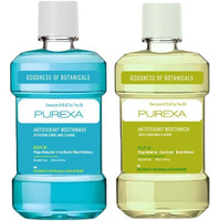 PUREXA Fennel Mint & Lemon Mint Antioxidant Mouthwash Combo 250ml Each | Alcohol Free Oral Rinse with Tea Tree Oil, Aloe Vera & Spearmint Oil | Fresh Breath & Plaque Care