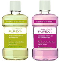 PUREXA Lemon Mint & Watermelon Mint Antioxidant Mouthwash Combo 250ml Each | Alcohol Free Oral Rinse with Aloe Vera, Tea Tree Oil & Peppermint Oil | Fresh Breath & Plaque Care