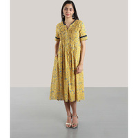 DITSY FOLK DRESS (YELLOW) XL