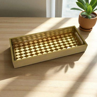 Elegant Gold Resin Tray  Handmade Gift for Home & Festive Use