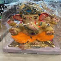 Traditional Ganesh Idol with Royal Mukut 12 Inch