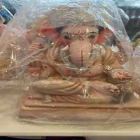 Traditional Ganesh Idol with Pagri Design 12 Inch