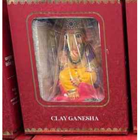 Traditional Eco Friendly Ganesh Idol with Classic Seated Pose 6 Inch