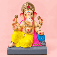 Peshwa Style Ganesh Idol with Rajeshwari Design | 9 Inch