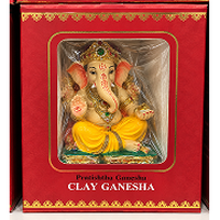 Traditional Ganesh Idol with Decorative Mukut 6 Inch