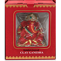 Traditional Ganesh Idol with Decorative Seated Pose 6 Inch