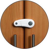 Safe-O-Kid - Pack of 2 - High Quality, Durable, Elegant Child Safety Cabinet Lock - Grey (Size: Pack of 2)