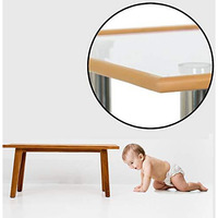 Safe-O-Kid- Pack of 1, Safety from Head Injury- Unique High Density L-Shaped Large Size Edge Guard Strip (2 Meter, Light Brown)