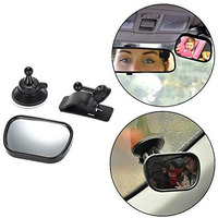 Safe-O-Kid 360 Degree Rear View Mirror (Black, Small) (Size: Pack of 1)