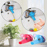 Safe-O-Kid- Pack of 2 - Fit-All, Colorful Kid's Hand Washing Faucet Extender/Tap Extender- Blue (Size: Pack of 2)