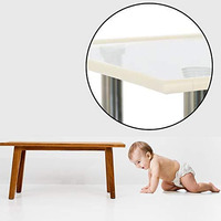 Safe-O-Kid - Pack of 1, Unique High Density L-Shaped 2 mtr Long 1 Medium Edge Guard with 4 Corner Cushions- White (Size: Pack of 1)