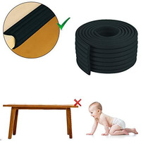 Safe-O-Kid- Pack of - 1 Unique High Density- Prevents from Head Injury Multi-Functional 2 Meter Edge Guard - Black (Size: Pack of 1)