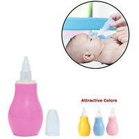 Safe-O-Kid Silicone Baby Nose Cleaner Nasal Aspirator, Vacuum Sucker (Pink) - Pack of 2 (Size: Pack of 2)
