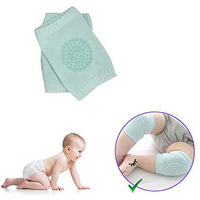 Safe-O-Kid- Pack of 1- Crawling Baby, Toddler, Infant Anti-Slip Elbow and Knee Pads/Guards-Blue (Size: Pack of 1)