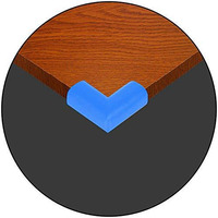 Safe-O-Kid 4 Corner Guards/Cushions/Bumpers/Protector, L-Shaped, Small, for Child Safety & Babyproofing, Blue (Size: Pack of 4)