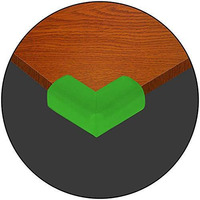 Safe-O-Kid - Pack of 8 - High Quality High Density L-Shaped - Large Nbr Corner Cushions - Green (Size: Pack of 8)