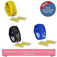 Safe-O-Kid Pack of 3 Fruit & SUGARTOWN & Space Theme Mosquito Repellent Band with 6 Refills and 6 Anti Mosquito Patches (Size: Pack of 3)