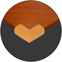 Safe-O-Kid - Pack of 8 - High QualityHigh Density L-Shaped Large (6.5 * 6.5 * 3.5 cm) Extra Thick Nbr Corner Cushions - Light Brown Texture