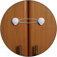 Safe-O-Kid - Pack of 4 - High Quality, 2-Side Open Long Multi-Purpose Appliance Lock - White
