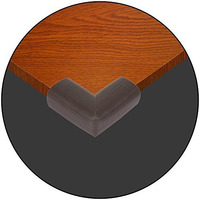 Safe-O-Kid - Pack of 8 - High QualityHigh Density L-Shaped Large Extra Thick Nbr Corner Cushions - Dark Brown/Texture