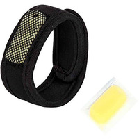 Safe-O-Kid - Pack of 1 - Baby Safety Inc Reusable Comfortable Multicolor Fabric Mosquito Repellant Band - Black