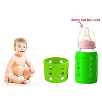 Safe-O-Kid - Pack of 1 -Silicone Baby Feeding Bottle Cover, Sleeve, Holder, Insulated Protection, All Bottle Types, Small 60 ml, Green (Size: Pack of 1)