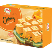 GRB Orange Soan Papdi - 250 Gm (8.82 Oz) [50% Off]