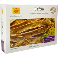 Deep Fafda with Kadhi Chutney Mix & Green Chilli Achar - 350 Gm (12.345 Oz)