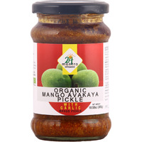24 Mantra Organic Mango Avakaya Pickle With Garlic - 300 Gm (10.58 Oz)