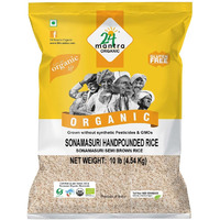 24 Mantra Organic Hand Pounded Sona Masoori - 10 Lb (4.5 Kg)