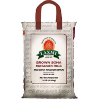 Laxmi Brown Sona Masoori Rice - 10 Lb (4.5 Kg)