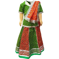 KFD Rajasthani cotton lehanga fancy dress for kids,Indian State Traditional Wear for Annual function/Theme Party/Competition/Stage Shows/Birthday Party Dress