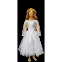 KFD white long gown nett for fairy angel