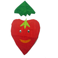 Kaku Fancy Dresses Strawberry cutout with Cap for kids
