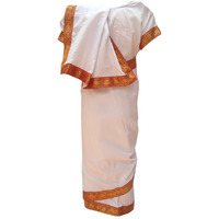 KFD Teacher White Saree fancy dress for kids,Our helper Costume for Annual function/Theme Party/competition/Stage Shows Dress