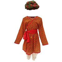 KFD Rajasthani Boy Red Color fancy dress for kids,Indian State Traditional Wear Costume for Annual function/Theme party/Competition/Stage Shows Dress
