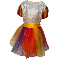 KFD Rainbow Girl fancy dress for kids,Nature Costume for annual function/Theme Party/Stage Shows/Competition/Birthday Party Dress