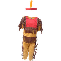 KFD Red Indian fancy dress for kids,Trible Costume for Annual function/Theme Party/Competition/Stage Shows Dress