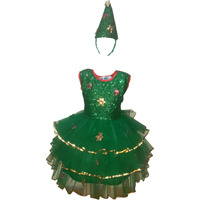 KFD Christmas Tree Girl fancy dress for kids,Christmas Day Costume for Annual function/Theme Party/Competition/Stage Shows/Birthday Party Dress