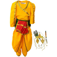 KFD Bal Krishna fancy dress for kids,Krishna leela/Janmashtami/Kanha/Mythological Character for Annual function/Theme Party/Competition/Stage Shows Dress