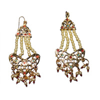 Golden Moti Earrings for Kids