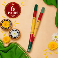 KFD Dandiya Stick 6 Pair Accessories For Boys and Girls