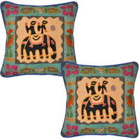 India Pillow Cases Patchwork Embroidery Cotton Cushion Covers 17  House Warming