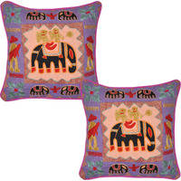 43 Cm Indian Cotton Cushion Covers Suzani Embroidery Patchwork Pillow Cases Square